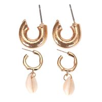 Ventes Spéciales 2019 Nouveau Boucles D'oreilles Européen Et Américain Alliage Acrylique Shell Perle Série Oreille Anneaux main image 9