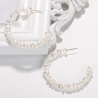 Trend Ige Koreanische Mode Perlen Ohrringe Süß Und Vielseitig Halbmond Unregelmäßige Perlen Temperament Damen Ohrringe Ohrringe main image 4
