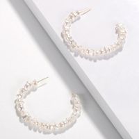 Trend Ige Koreanische Mode Perlen Ohrringe Süß Und Vielseitig Halbmond Unregelmäßige Perlen Temperament Damen Ohrringe Ohrringe main image 5
