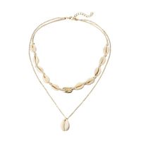 Approvisionnement Du Commerce Extérieur Personnalité De La Mode Et La Créativité Main-tissé Shell Multi-couche Alliage Collier Collier Femmes sku image 1