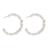 Trend Ige Koreanische Mode Perlen Ohrringe Süß Und Vielseitig Halbmond Unregelmäßige Perlen Temperament Damen Ohrringe Ohrringe sku image 1