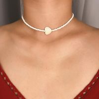 Collares De Vieira Hechos A Mano En Forma De Corazón De Las Mujeres Nhxr124120 sku image 1