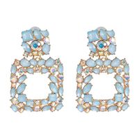 52231 All-match-accessoires Geometrische Ohrringe, Wenn Europäische Und Amerikanische Ohrringe Mit Diamanten Besetzt Sind, Elegante Koreanische Ohrringe sku image 3