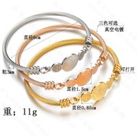 Simple Style Geometric 303 Stainless Steel 304 Stainless Steel 18K Gold Plated No Inlaid In Bulk main image 3