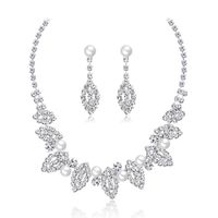 Womens Electroplated Copper Rhinestone Jewelry Sets Nhdr124860 main image 1