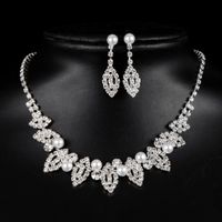 Womens Electroplated Copper Rhinestone Jewelry Sets Nhdr124860 main image 4