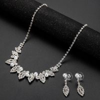 Womens Electroplated Copper Rhinestone Jewelry Sets Nhdr124860 main image 5