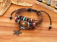 Fashionable Versatile Beaded Leather Bracelets &amp; Bangles Nhpk124869 main image 6