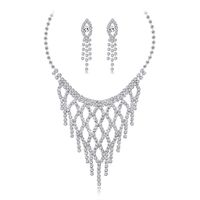 Mode Braut Schmuck Set Einfache Lange Exquisite Halskette Ohrringe Zweiteiliger Grenz Überschreiten Der Heißer Verkauf Auf Lager main image 1