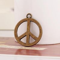 Fashion Bronze Peace Sign Alloy Necklace Accessories Nhpk124878 main image 4
