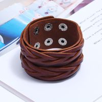 Simple Multi-layer Weave Unisex Geometric Leather Bracelets &amp; Bangles Nhpk124908 main image 6