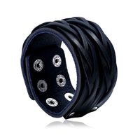 Simple Multi-layer Weave Unisex Geometric Leather Bracelets &amp; Bangles Nhpk124908 main image 9