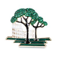 Croix-frontière Vente Chaude Creative Style Huile Dégoulinant Bâtiment Broche En Alliage Respectueux De L'environnement Vert Gouttes D'huile Arbre Broche En Stock main image 2