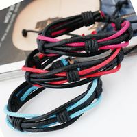 Fabrik Angebot Einfach Gewebtes Rindsleder Armband  Heiß Verkaufte Damen Armband Armband Koreanische Version Von Leder main image 1