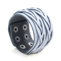 Simple Multi-layer Weave Unisex Geometric Leather Bracelets &amp; Bangles Nhpk124908 sku image 2