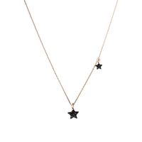 Womens Star Plating Alloy  Simple Natural Fashion Stars Moon Black Rhinestone Single Layer Necklaces Gy190505120138 main image 1