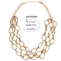 Womens Geometry Fashion Multilayer  Electroplated Aluminum Necklaces Ct190505120168 main image 6