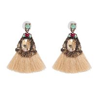 Womens Fringe Tassel Line Alloy  Earrings Jj190505120182 main image 12