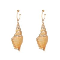 Mujer Shell Moda Literaria Retro Concha Seashell Pendientes Jj190505120204 main image 7