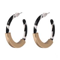 Fashion C Shape Artificial Gemstones Earrings Ear Studs main image 7