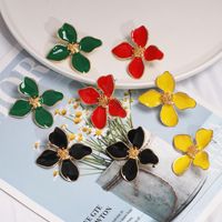 Womens Flower Dropper Alloy Earrings Jj190505120243 main image 2