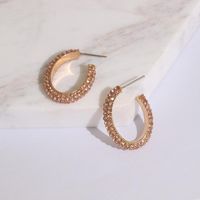 52091 Tous-match Accessoires C En Forme De Boucles D'oreilles Avec Diamants Mode Ladylike Boucles D'oreilles Coréenne Style Zircon Boucles D'oreilles main image 5