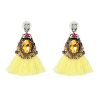 Womens Fringe Tassel Line Alloy  Earrings Jj190505120182 sku image 2