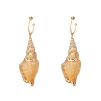 Womens Shell  Fashion Literary Retro Conch Seashell Earrings Jj190505120204 sku image 1