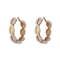 Womens Geometric Shell Alloy Earrings Jj190505120231 sku image 1
