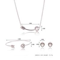 Womens Rhinestone Alloy Cupid S Arrow Love Shape Jewelry Set  Xs190506120391 main image 4