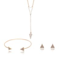Womens Rhinestone Alloy Code Fashion Atmosphere Triangle Jewelry Set Xs190506120394 main image 1