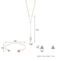 Womens Rhinestone Alloy Code Fashion Atmosphere Triangle Jewelry Set Xs190506120394 main image 6