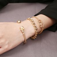 Europe Et En Amérique Croix Frontière Mode Ornement Multi-élément Personnalité Creative Style Exagéré Bracelet Perle Multi-couche Combinaison Bracelet Pour Les Femmes main image 21