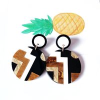 Womens Personality Contrast Color Stitching Earrings Om190506120417 main image 8