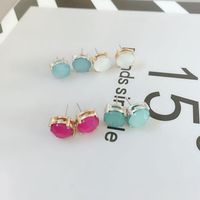 Womens Electroplating Three-dimensional Cut Surface  Alloy Earrings Om190506120426 main image 4
