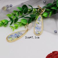 Womens Exquisite Contrast Color Elliptical Color Resin Earrings Om190506120440 main image 9
