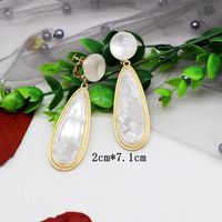 Womens Exquisite Contrast Color Elliptical Color Resin Earrings Om190506120440 main image 12
