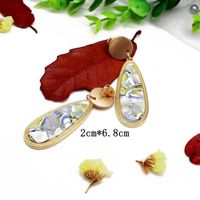 Womens Exquisite Contrast Color Elliptical Color Resin Earrings Om190506120440 main image 15
