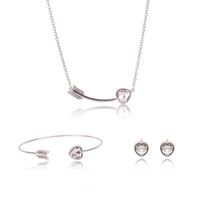 Womens Rhinestone Alloy Cupid S Arrow Love Shape Jewelry Set  Xs190506120391 sku image 1