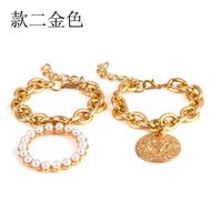 Europe Et En Amérique Croix Frontière Mode Ornement Multi-élément Personnalité Creative Style Exagéré Bracelet Perle Multi-couche Combinaison Bracelet Pour Les Femmes sku image 4