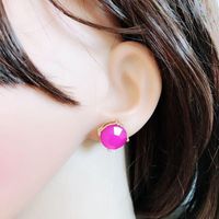 Womens Electroplating Three-dimensional Cut Surface  Alloy Earrings Om190506120426 sku image 1
