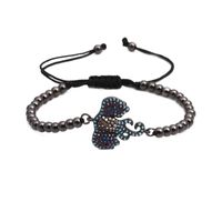 Europäischer Und Amerikanischer Schmuck Neuer Stil Mikro Eingelegte Zirkon Farbe Zirkonium Elefanten Perlen Gewebtes Armband Edelstahl Marke Bracelet sku image 4