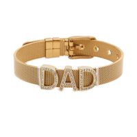 Edelstahl Uhr 26 Armband Aus Englischen Buchstaben Diy Verstellbares Armband Armband Vatertag Geschenk Bracelet sku image 2