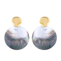 Womens Round Shell  Beads Short Fashion Shell Film Earrings Nhas120513 main image 7