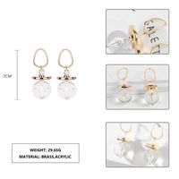 Womens Round Plating  Fashion Creative And Transparent Alloy Earrings Nhll120580 main image 6