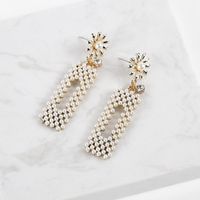 Womens Geometric Hollow Belt Drill Beads Earrings Nhll120582 main image 3