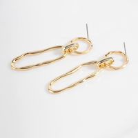 2021 Européen Et Américain Nouveau Géométrique Irrégulière Boucles D'oreilles Exagéré Alliage Vintage Boucles D'oreilles Femelle Tempérament Rond En Métal Stud Boucles D'oreilles main image 4