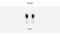 Japanische Und Koreanische Temperament Geometrische Ohrringe Frauen Einfache Mode Nachahmung Perlen Harz Ohrringe Persönlichkeit Europäische Und Amerikanische Trend Ohrringe main image 6