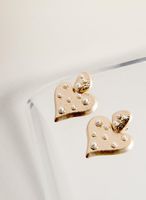 Womens Geometry Creative Peach Heart Set With Beadss  Electroplating Alloy Earrings Nhll120601 main image 1