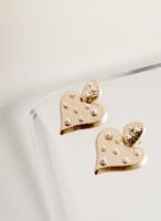 Womens Geometry Creative Peach Heart Set With Beadss  Electroplating Alloy Earrings Nhll120601 main image 2
